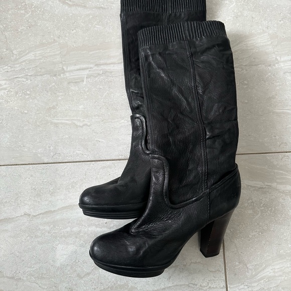 Frye Mimi scrunch black boots - Picture 2 of 6